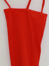 BASERANGE Ribbed Cotton Needle Tank Top TONI and TOTV Collection Made in Portugal BAS-TONI-RB-SU25-MY RED